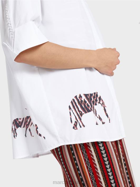 блуза са рукавима 3/4 Marc Cain D688909 бео одећу