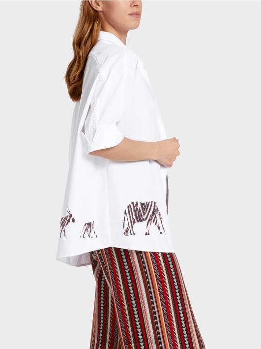 блуза са рукавима 3/4 Marc Cain D688909 бео одећу