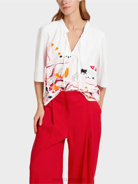 лепршава блуза са рукавима 3/4 Marc Cain D688918 Бордо одећу