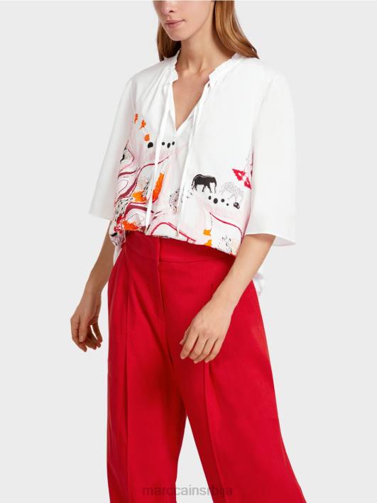 лепршава блуза са рукавима 3/4 Marc Cain D688918 Бордо одећу