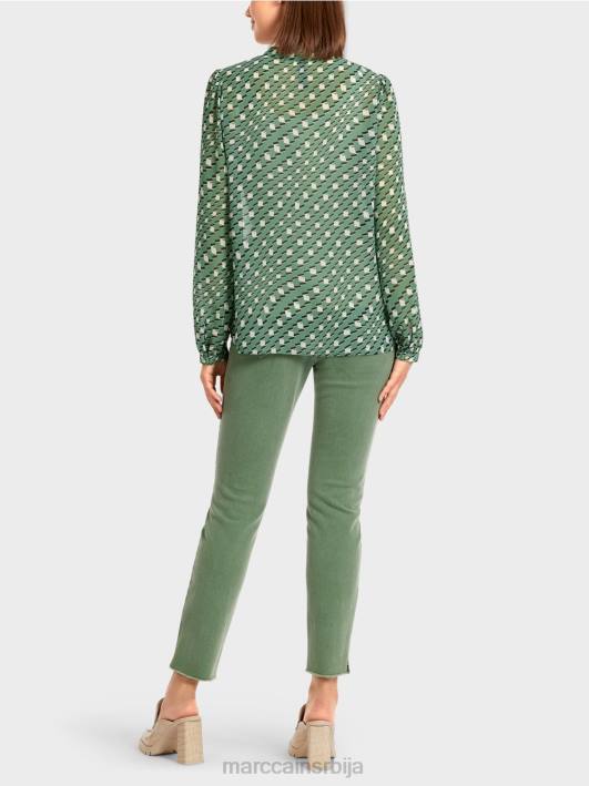 блуза у геометријском узорку Marc Cain D6881000 маховина зелена одећу
