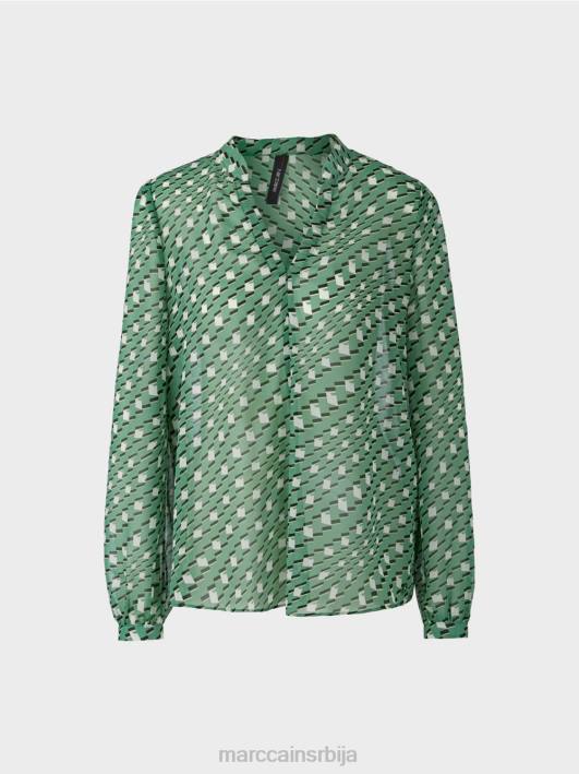 блуза у геометријском узорку Marc Cain D6881000 маховина зелена одећу