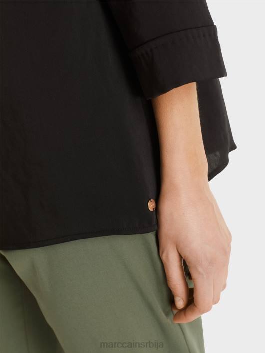 врх у стилу блузе са деколтеом Marc Cain D6881001 црн одећу