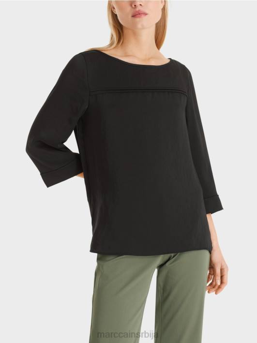 врх у стилу блузе са деколтеом Marc Cain D6881001 црн одећу