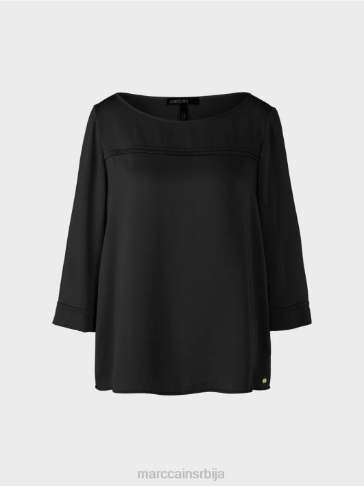 врх у стилу блузе са деколтеом Marc Cain D6881001 црн одећу