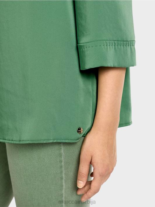 врх у стилу блузе са деколтеом Marc Cain D6881002 маховина зелена одећу