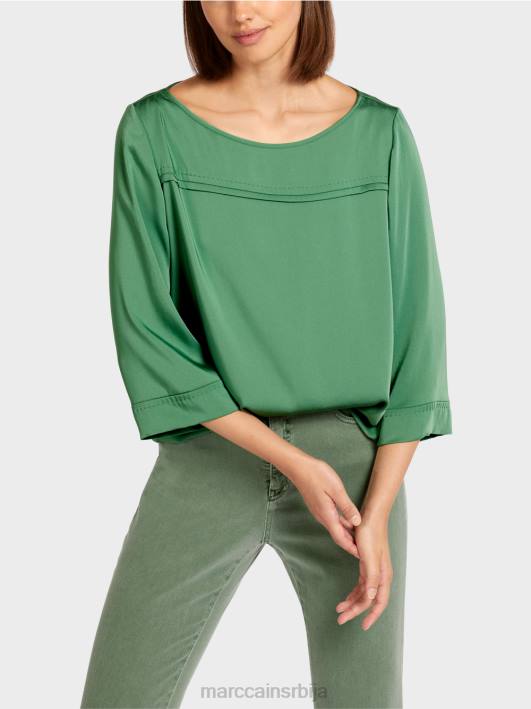 врх у стилу блузе са деколтеом Marc Cain D6881002 маховина зелена одећу