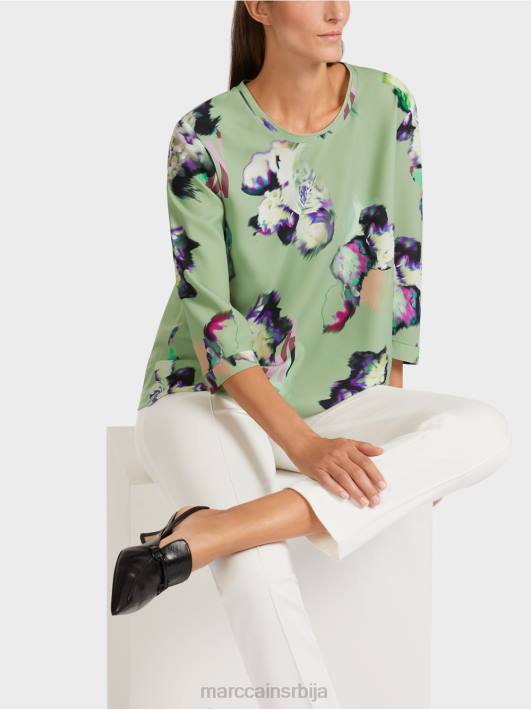 врх у стилу блузе са три четвртине рукава Marc Cain D6881009 прах менте одећу