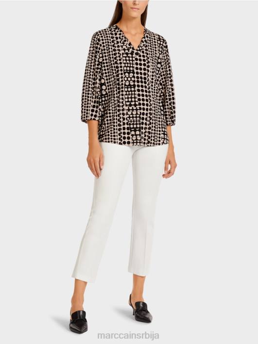 врх у стилу блузе са В-изрезом Marc Cain D6881013 црн одећу