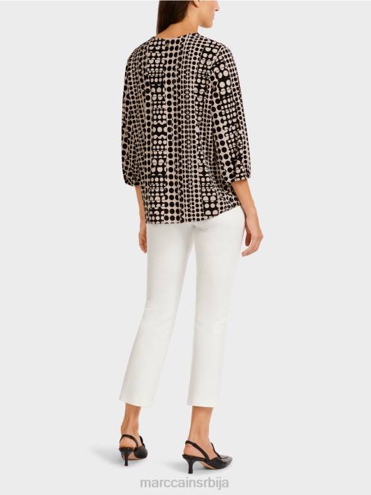 врх у стилу блузе са В-изрезом Marc Cain D6881013 црн одећу