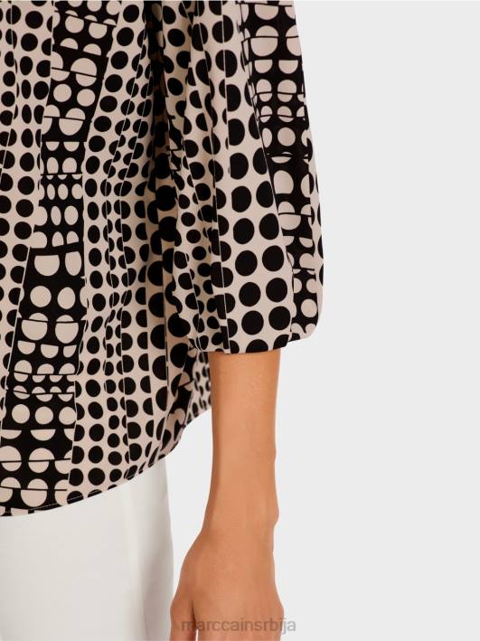 врх у стилу блузе са В-изрезом Marc Cain D6881013 црн одећу