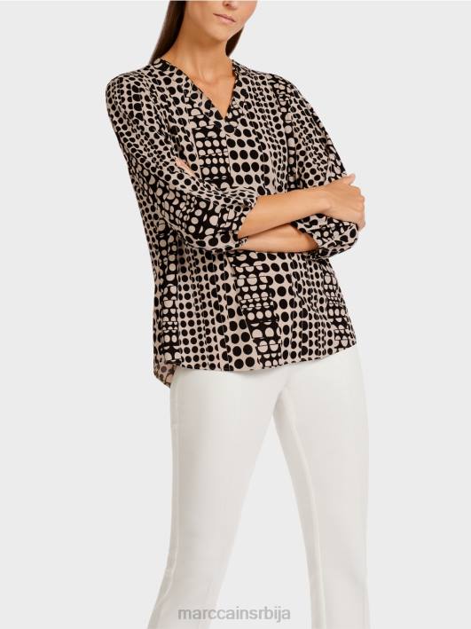 врх у стилу блузе са В-изрезом Marc Cain D6881013 црн одећу