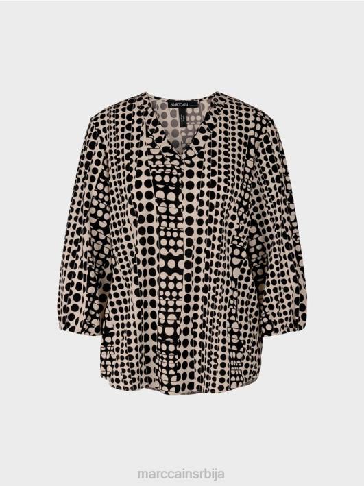врх у стилу блузе са В-изрезом Marc Cain D6881013 црн одећу