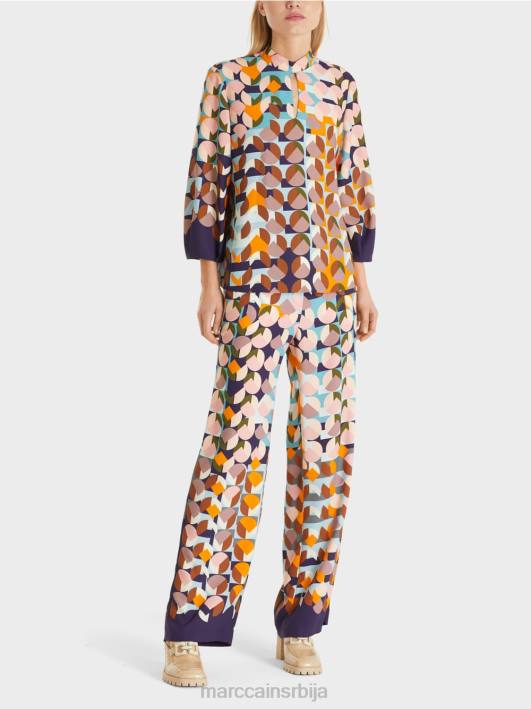 блуза кошуља са графичким принтом Marc Cain D6881017 краљевски пурпур одећу