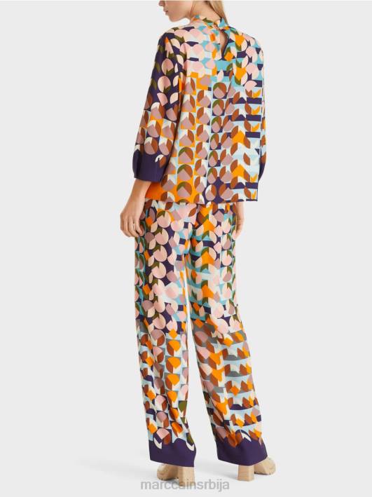 блуза кошуља са графичким принтом Marc Cain D6881017 краљевски пурпур одећу