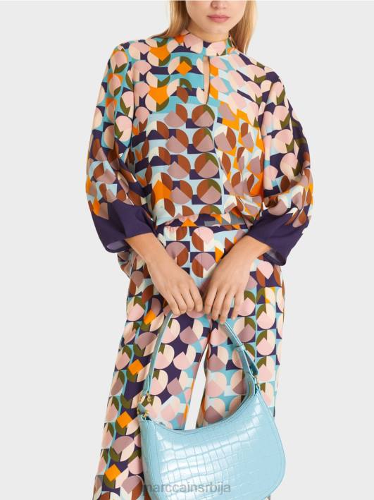 блуза кошуља са графичким принтом Marc Cain D6881017 краљевски пурпур одећу