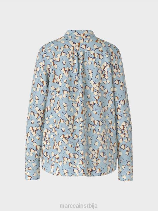 штампани горњи део у стилу блузе са В-изрезом Marc Cain D6881018 атмосферско плаво одећу