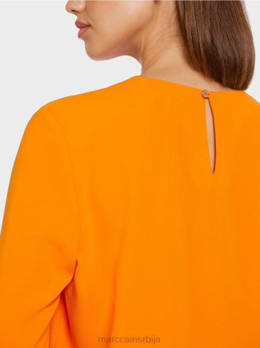 врх у стилу блузе са наборима Marc Cain D6881019 јасно наранџаста одећу