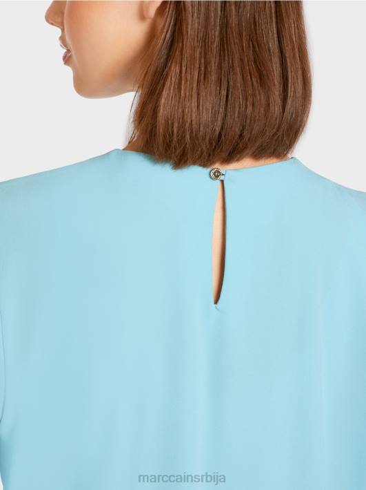 врх у стилу блузе са наборима Marc Cain D6881020 атмосферско плаво одећу