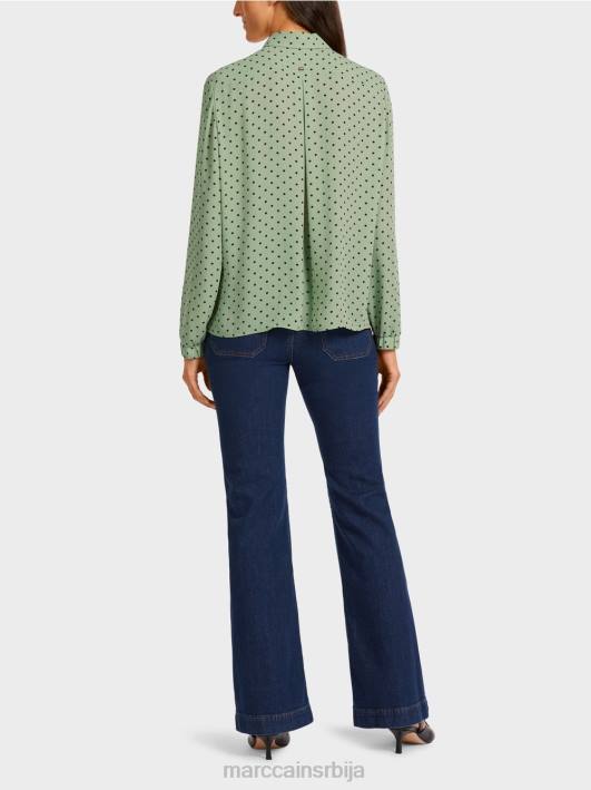 стилска блуза на точкице Marc Cain D6881024 прах менте одећу