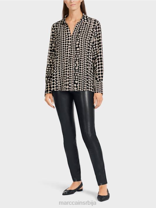 туника хаљина са оп-арт дизајном Marc Cain D6881025 црн одећу