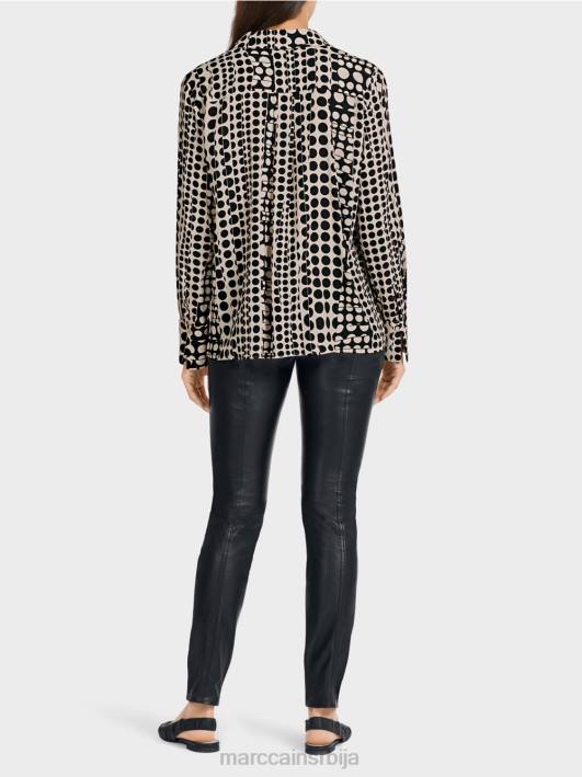 туника хаљина са оп-арт дизајном Marc Cain D6881025 црн одећу