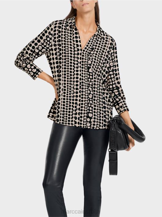 туника хаљина са оп-арт дизајном Marc Cain D6881025 црн одећу