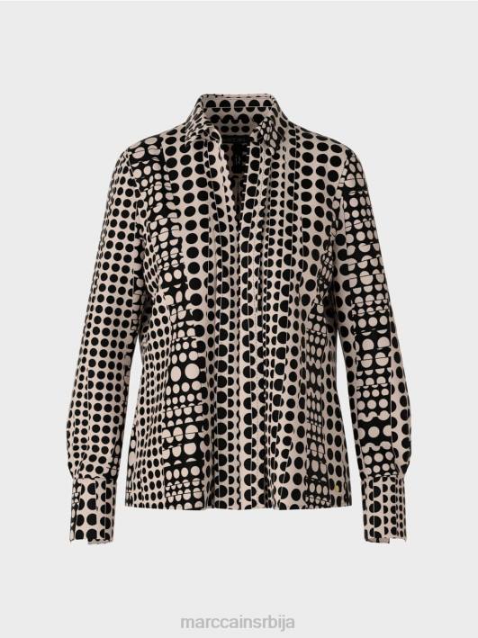 туника хаљина са оп-арт дизајном Marc Cain D6881025 црн одећу