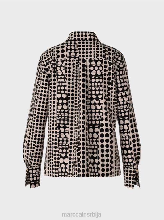 туника хаљина са оп-арт дизајном Marc Cain D6881025 црн одећу