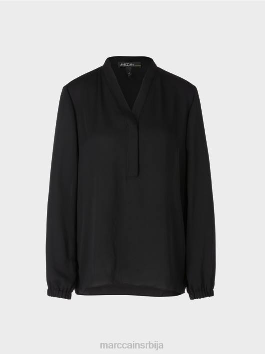широка блуза Marc Cain D6881027 црн одећу