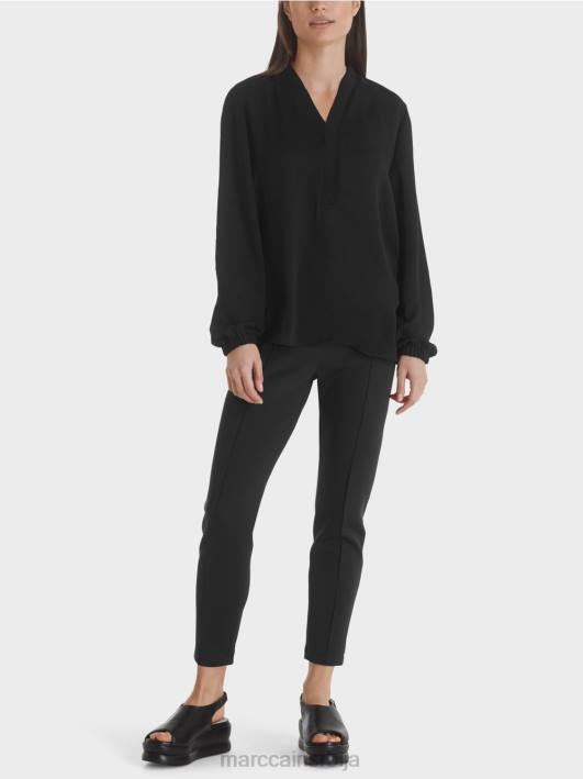 широка блуза Marc Cain D6881027 црн одећу