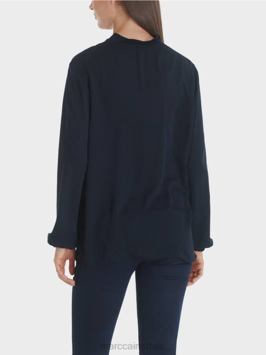 широка блуза Marc Cain D6881029 поноћно плава одећу
