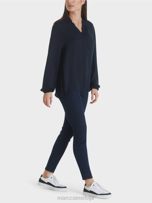 широка блуза Marc Cain D6881029 поноћно плава одећу