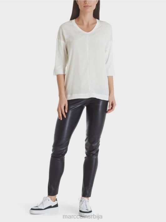 блуза кошуља од мешавине материјала Marc Cain D6881030 прљаво бело одећу