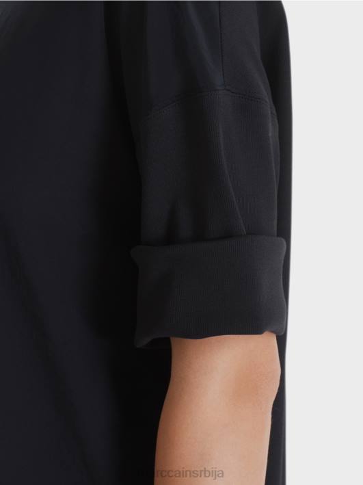 блуза кошуља од мешавине материјала Marc Cain D6881032 поноћно плава одећу