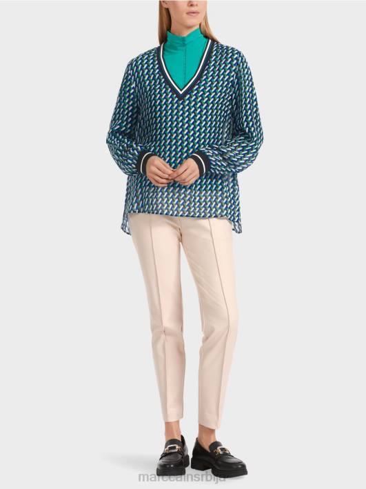 блуза са геометријским принтом Marc Cain D688837 емајл одећу