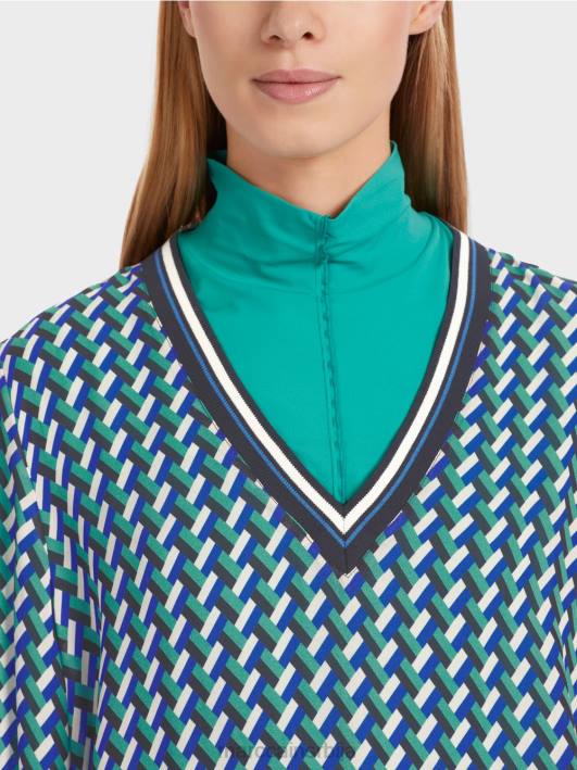 блуза са геометријским принтом Marc Cain D688837 емајл одећу