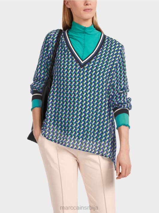 блуза са геометријским принтом Marc Cain D688837 емајл одећу