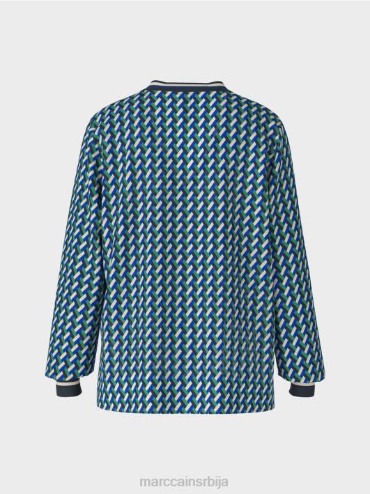 блуза са геометријским принтом Marc Cain D688837 емајл одећу