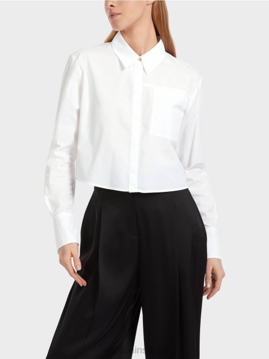 кратка памучна блуза Marc Cain D688840 бео одећу