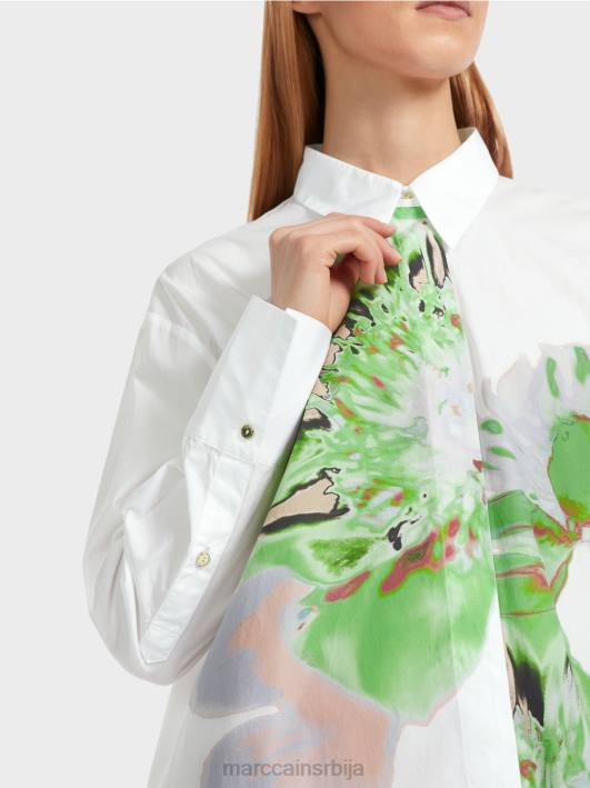 кошуља блуза са цветним принтом Marc Cain D688843 бео одећу