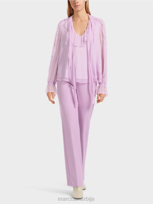 блуза од набораног шифона Marc Cain D688844 светла лаванда одећу