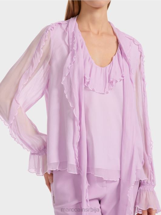 блуза од набораног шифона Marc Cain D688844 светла лаванда одећу