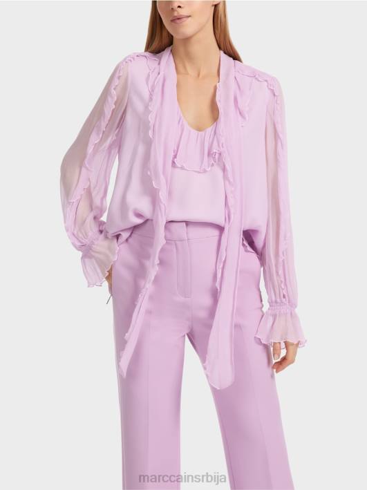 блуза од набораног шифона Marc Cain D688844 светла лаванда одећу