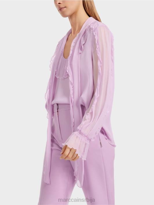 блуза од набораног шифона Marc Cain D688844 светла лаванда одећу
