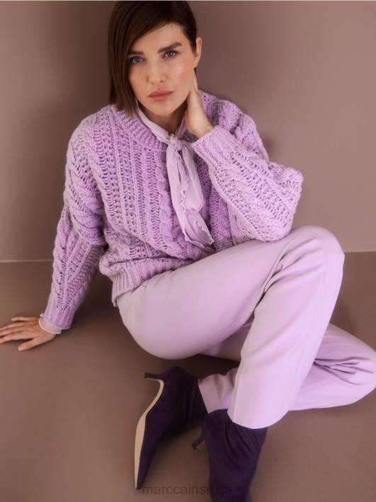 блуза од набораног шифона Marc Cain D688844 светла лаванда одећу