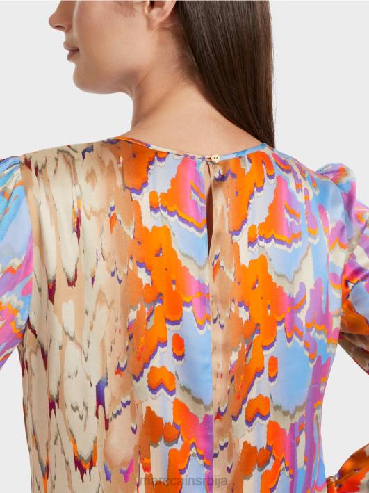 шарена свилена блуза Marc Cain D688851 тамно летње небо одећу