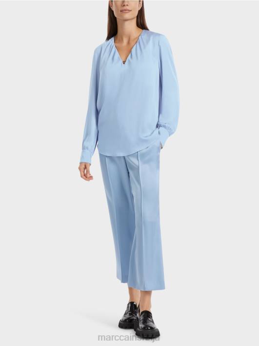 цасуал блуза са В-изрезом Marc Cain D688855 тамно летње небо одећу