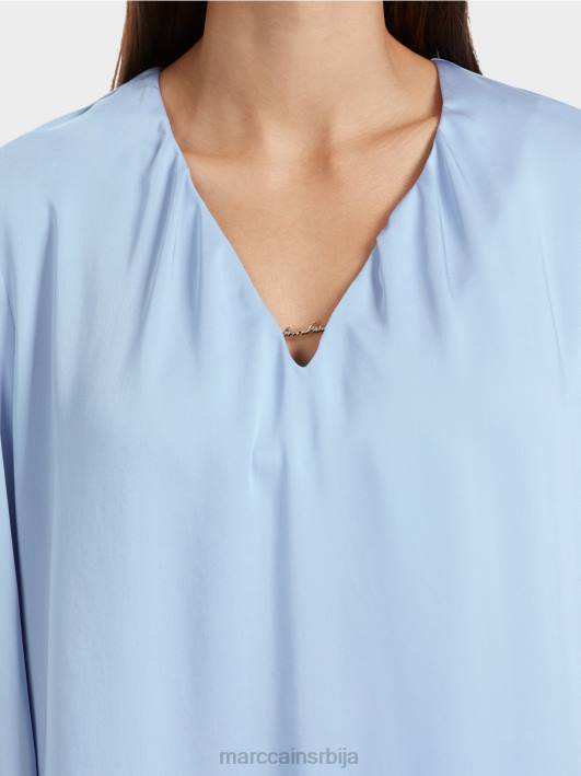 цасуал блуза са В-изрезом Marc Cain D688855 тамно летње небо одећу