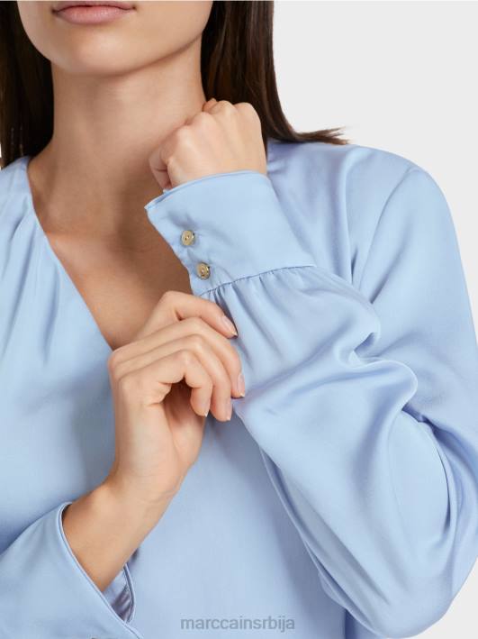 цасуал блуза са В-изрезом Marc Cain D688855 тамно летње небо одећу